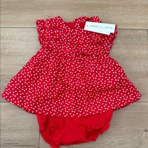 Janie and Jack Red Heart Set